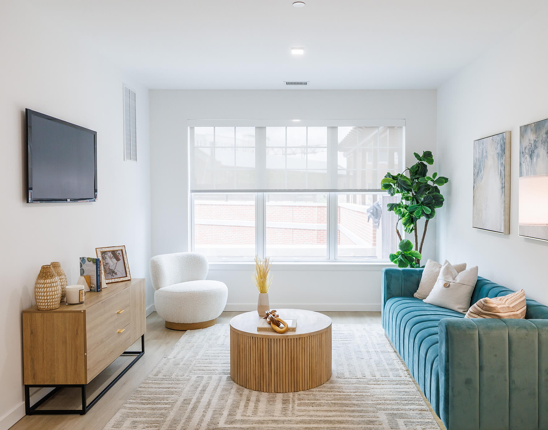 110 Washington apartments living room